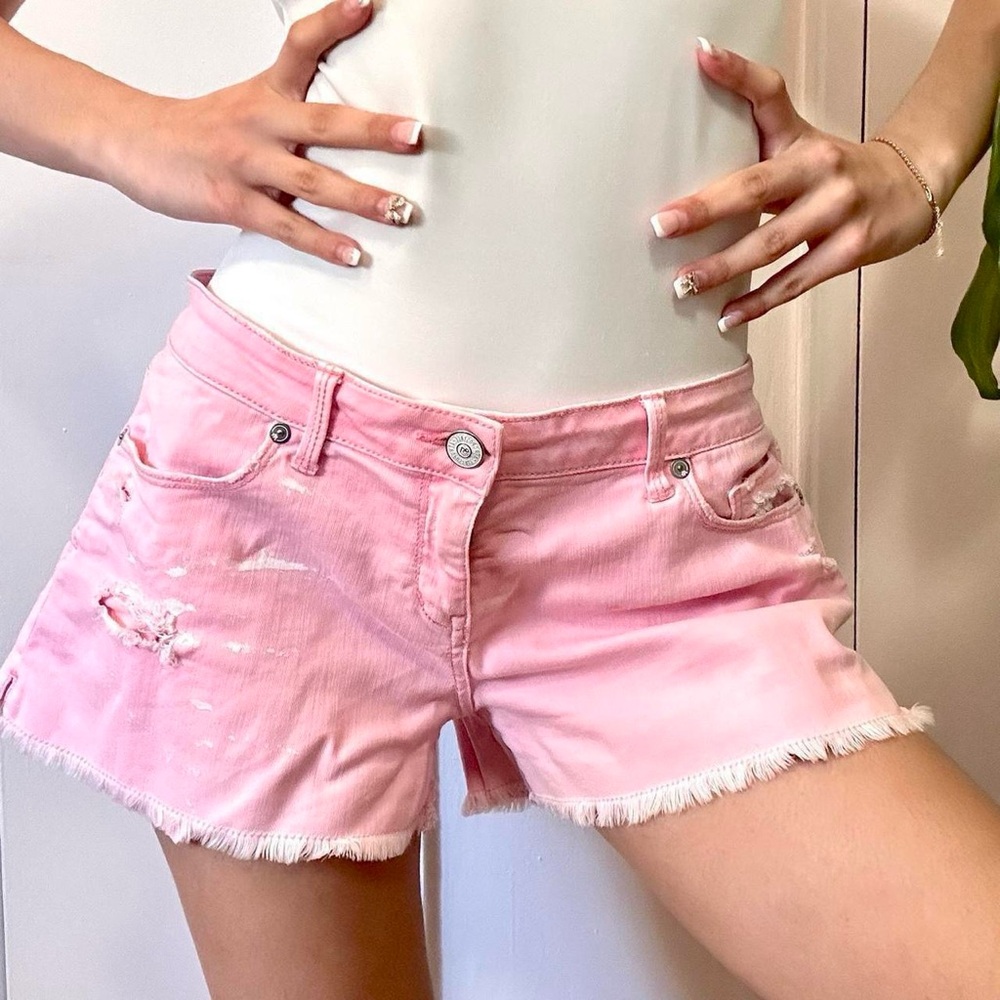 Aeropostale Distressed Jean Shorts Pink Size US 9/10